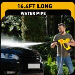 Cordless Pressure Washer, 1100 PSI 2.4GPM Battery Powered Portable Power Washer with 6-in-1 Nozzle, 10 Pressure Settings, Battery Level Display, Draw Water from Anywhere, for Car, Garden, Yard - Image 7