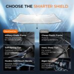 DooGooCoo Windshield Sun Shade Umbrella for Ford F150 Accessories 2015-2025 2026, UV Block F150 Sun Shade for F-150 Truck Sunshade for Car Windshield, Heat Shield Sunshade for Ford Front Windshield. - Image 6