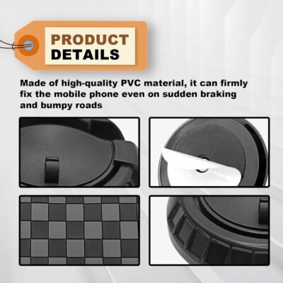 Universal Multifunction Anti-Slip Car Dashboard Mat, Rotatable Car Phone Holder Dashboard Pad with Temporary Parking Number Non-Sticky Mat for Phones Sunglasses Keys Gadgets - Image 2