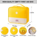 Travel Bag for Women Men Lightweight Large Organizer Travel Bag Storage Medicine Bag Portable Toiletry Essentials Waterproof Carry Case with Handle for Car Home Office School Outdoor Camping, Yellow - Image 7