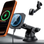 ESR for MagSafe Car Mount Charger, for Magsafe Car Charger, Dashboard Suction Cup Magnetic Car Mount, 360° Rotation, Magnetic Car Phone Holder for iPhone 17e/17/16/15/14/13/12, S26/S25, Fast Charging