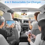 [Apple MFi Certified] Retractable Car Charger USB C, Braveridge 120W USB C Car Charger 4 in 1 PD/QC Type C Fast Charge Cigarette Lighter Adapter for iPhone 17/17 Pro Max/16 Pro/15/Galaxy S26/S25/Pixel - Image 9