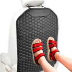 Owleys Kick Mat Back Seat Protector - Car Back Seat Cover for Kids Feet - Waterproof & Sturdy Protector for Upholstery from Dirt, Mud, Scratches and Stain (Black)