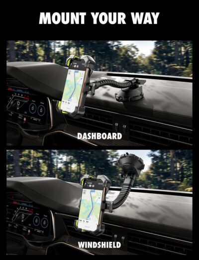 Bracketron X-Lock Heavy-Duty Car Phone Holder Mount for Truck - Phone Holders for Your Car with 4-Point XGrip Security for Windshield & Dash - Compatible with iPhone & Android - Image 8