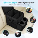 Foldable Bench Seat Center Console, Car Armrest Organizer Box with 2 Large Cup Holders & Massive Storage, Universal Portable Trunk Console Arm Rest for Car/Truck/Van/SUV Rear Organizers Back Seat - Image 4