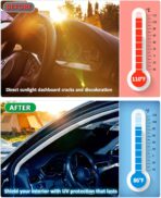 for Altima Windshield Sun Shade Sunshade for Nissan Altima Sedan 2007-2012 Windshield Cover Front Window Sun Shield Foldable Sun Visor Protector UV Heat Protection Car Accessories - Image 4