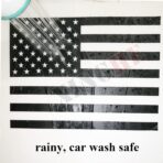 Xinghe for Dodge Ram 2009 to 2024 2025 2026, American Flag Decals Stickers for Truck Back Middle Window, Matte Black USA Flag Decal for Truck Back Sliding Window, Rear Window American Flag Decal - Image 4