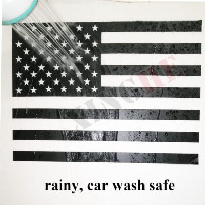 Xinghe for Dodge Ram 2009 to 2024 2025 2026, American Flag Decals Stickers for Truck Back Middle Window, Matte Black USA Flag Decal for Truck Back Sliding Window, Rear Window American Flag Decal - Image 4