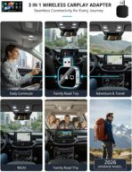 3 in 1 Wireless Carplay Adapter, Car Screen Mirroring Converter, 2026 Upgrade Mirror iOS Phone for iPhone/Airplay/Apple/Android, Bluetooth Auto Link, Wired to Wireless, Plug & Play (for iPhone) - Image 7