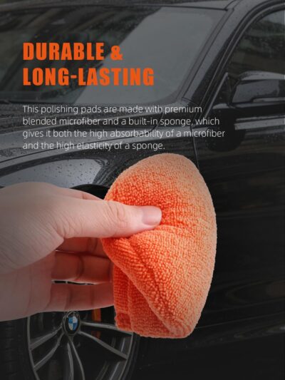 Microfiber applicator pad, Microfiber Sponge, SPTA 10Pcs Ultra-Soft Microfiber Wax Applicator Pads, Cleaning Pads with Finger Pocket Wax Applicator for Applying Wax, Sealants - Image 3