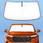 for Honda CRV 2023 2024 2025 2026 Sun Shade Sunshade Windshield Cover, 4-Layer Front Window Shade Sun Protector Custom Fit CR-V Foldable Sunshade Sun Visor 240T Fabric Blocks UV Rays SUV Accessories