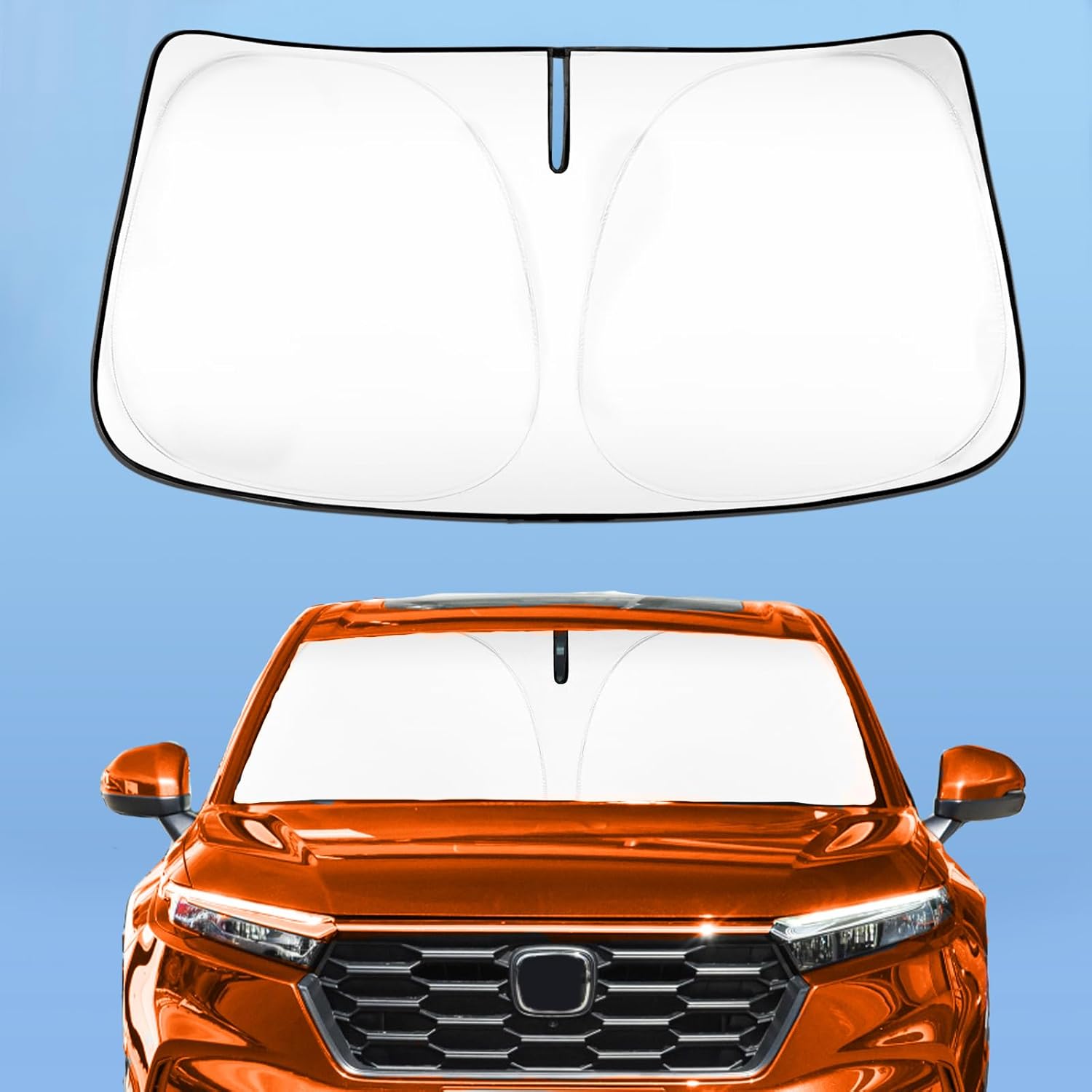 71aje9lKGGL._AC_SL1500_.jpg for Honda CRV 2023 2024 2025 2026 Sun Shade Sunshade Windshield Cover, 4-Layer Front Window Shade Sun Protector Custom Fit CR-V Foldable Sunshade Sun Visor 240T Fabric Blocks UV Rays SUV Accessories - Image 1