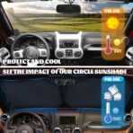 Wild Flower Car Windshield Sunshades Colorful Floral Boho Retro Heatshield Front Window Car Sun ​Shade Windshield Blocks UV Rays Sun Visor Protector for Car Sedan Truck SUV Accessories 59"L x 31.5"W - Image 4