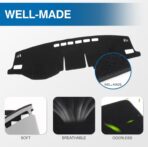 KUST Black Dash Cover Mat for Toyota RAV4 2019-2025 Left Hand Driving Non-Slip Dashboard Cover Interior for RAV4 Accessories Custom Fit Dash Mat Sunshade Windshield Glare - Image 4