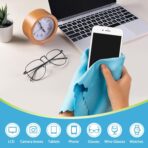 AIDEA Microfiber Glass Cleaning Cloth, 8PK, Premium Microfiber Glass and Window Cleaner, Lint Free Magic Cleaning Cloths for Glass, Windows, Windshields, Mirrors, Stainless Steel, 12"x12" - Image 3