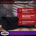 AIDEA Microfiber Cleaning Cloth Black 20PK, Microfiber Towels for Cars, Premium Car Cloth, Dusting Cloth Lint Free Cleaning Rags for SUVs, House, Kitchen, Window, Workshops,12×12" - Image 2