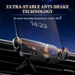 FunApricity Wireless Charging Rotating Car Mount,High Intelligent 2 in 1 Auto Rotating Phone Holder,Car Charger Fast Charging, One-Click Auto-Rotating & Clamping for Smartphone/Pad/Foldable Phone - Image 6