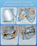 for Altima Windshield Sun Shade Sunshade for Nissan Altima Sedan 2007-2012 Windshield Cover Front Window Sun Shield Foldable Sun Visor Protector UV Heat Protection Car Accessories - Image 8