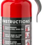 HalGuard Compact Fire Extinguisher for Vehicles, Race Cars & Trucks | Clean Halotron, No Powder, No Mess | Rechargeable & Safe for Engine, Interior, Electronics | UL Listed | Red 1.4 lbs