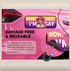 Funny Bumper Stickers Gay Pride Magnets Car Prank Stickers Magnetic LGBTQ Car Stickers for Vehicles and Trucks or Fridge Magnet - Image 6
