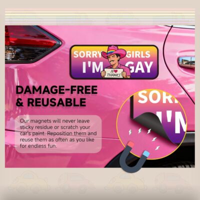 Funny Bumper Stickers Gay Pride Magnets Car Prank Stickers Magnetic LGBTQ Car Stickers for Vehicles and Trucks or Fridge Magnet - Image 6