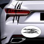 1 Full Set Monster Claw Sticker for Car Hood Decal 1 Set, Car Decals Claw Mark Stickers to Cover Hood Headlights Scratches, Modified Cars/Vans/SUVs/Trucks, Motorbike, Truck Decal Decoration(Black) - Image 7