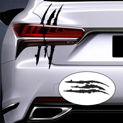 1 Full Set Monster Claw Sticker for Car Hood Decal 1 Set, Car Decals Claw Mark Stickers to Cover Hood Headlights Scratches, Modified Cars/Vans/SUVs/Trucks, Motorbike, Truck Decal Decoration(Black) - Image 7