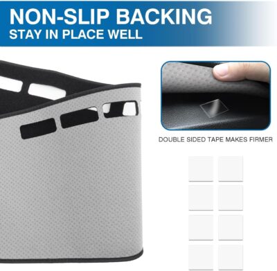 KUST Black Dash Cover Mat for Toyota RAV4 2019-2025 Left Hand Driving Non-Slip Dashboard Cover Interior for RAV4 Accessories Custom Fit Dash Mat Sunshade Windshield Glare - Image 5