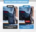 4PCS Car Mud Flaps Rubber Mudguard Soft No Collision Front and Rear Fender Splash Guards Mud Flaps, Universal for Cars SUV, Long - Image 5