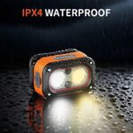 Headlamp Rechargeable, Lightweight LED Head Lamp, Motion Sensor Head Flashlight, Super Bright Waterproof Head Light for Camping, Running, Reading, Work, and Everyday Carry (EDC) - Image 6
