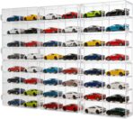 for 48 pcs 1/64 Scale Matchbox Wheels Toy Car Display Case Holds 48 Toy Cars Hot Storage Wall-Mounted Acrylic Organizer Stackable Clear Dustproof Display Box Container Shelf for Collectors - 6 Pack,8