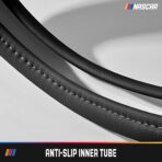 NASCAR Steering Wheel Cover, Two-Tone Red Leather Patchwork, Universal Fit 14.5"-15.5" Steering Covers for Cars, Anti-Slip, Soft Grip, Odor-Free, Trucks & SUVs, Racing Style Interior Upgrade - Image 5