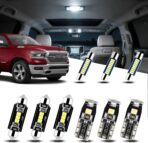EASY EAGLE LED Interior Car Lights for 2019-2021-Dodge Ram-1500-2500-3500: 12 Piece Kit White LED Light Bulbs - Super Bright 6000K + Install Tool
