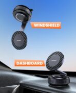 Suction Phone Mount for Car Dashboard/Windshield - 360°Adjustable Magnetic Phone Holder for Car, Foldable Car Phone Holder for iPhone 17/16/15/14/13/12 Series (Carbon Fiber & Aluminum Alloy) - Image 2
