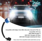 2PCS 7 Inch LED Headlight Connector Pigtail,H13 to H4 Adapter Headlight Socket,Heat Resistant Headlight Wiring Harness Compatible with Jeep Wrangler JK TJ Car Accessories - Image 6