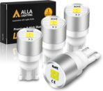 Alla Lighting 4x T10 194 168 LED Bulbs W5W 2825 175 158 CAN-Bus, 6000K White License, Parking, Map, Dome, Door, Trunk Lights