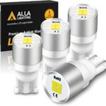 Alla Lighting 4x T10 194 168 LED Bulbs W5W 2825 175 158 CAN-Bus, 6000K White License, Parking, Map, Dome, Door, Trunk Lights