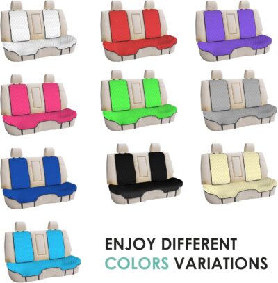 FH Group Car Seat Cover Cushion - Cars Trucks SUV, Neosupreme Car Seat Cushions, Waterproof Car Seat Cover Cushion, Universal Fit Car Seat Protector Rear Set Pink - Image 8