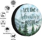 Spare Tire Cover for RV Camper Trailer Let The Adventure Begin, Weatherproof Universal Wheel Cover for RV Travel Trailer Camper Truck 14inch - Image 5