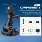 BRDRC Pocket 3 Suction Cup Mount, For Xtra Muse Car Windshield Window Dash Holder Kit with Expansion Adapter for Insta360 X4 X5 Go 3S for GoPro Max Mini Hero Pocket 3 2 Action 6 5 Pro Nano Accessories - Image 4