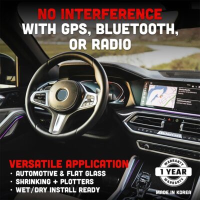 United Universal Black 1Ply Window Tint Film - 24" x100', 35% VLT Dyed PET Film, Deep Black Shade, 99% UV Block, Privacy & Interior Protection Film for Car, Truck, SUV, Home – Heat & Glare Control - Image 7