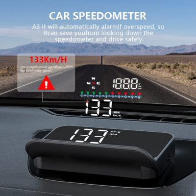wiiyii Heads up Display for Cars, M19 GPS Digital Speedometer with Speed MPH, Windshield Projection for All Vehicles - Image 4