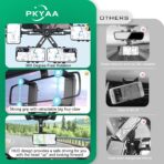 PKYAA Rearview Mirror Phone Holder for Car, 360° Rotating Rear View Mount with Adjustable Arm Length, Upgraded Four Corners Fixed Anti-Shake Multifunctional Design for All Smartphones - Image 6