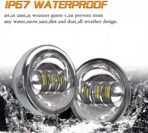 SKTYANTS 4.5 Inch LED Passing Light Motorcycle Fog lights with 4.5 Inch Housing Bucket Bracket Mount Compatible with Touring Electra Glide (Chrome) - Image 6