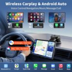 Wireless Carplay 11.3" A pple Carplay Screen for Car with 4K Dash Cam 1080P Backup Camera, Car Stereo for Carplay & Android Auto GPS Navigation/Bluetooth/Mirror Link/Voice Control/AUX/FM/Siri - Image 2