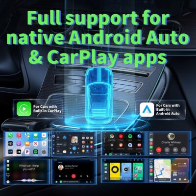 Wireless CarPlay Adapter, Convert Wired to Wireless CarPlay, Silver, Plug & Play, No Delay, USB & USB-C Compatible for Cars 2016+, Compatible with iOS & Android - Image 3