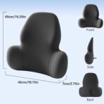 Lumbar Support Pillow with Fixed Chuck | Ergonomic Memory Foam Cushion | Washable Cover | Back Pain Relief & Posture Improvement | Fits Car/Office/Gaming Chairs/Wheelchairs & Home - Image 2