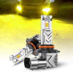 SEALIGHT H10 9140 9145 LED Fog Light Bulbs, 17,000LM 800% Brighter H10 LED Fog Lights, 3500K Amber Yellow Strong Light Penetration, Super Bright, Plug and Play
