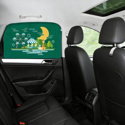 Magnetic Car Window Shade for Baby,Blackout Car Window Curtain,Car Shades for Side Windows,Sun Shade for Car Window baby,Cartoon Pattern Car Window Covers,UV Protection &Heat Blocking (Amusement park) - Image 7