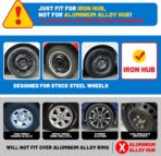 AUTOWIKI 15-Inch Wheel Rim Covers Universal, Hubs Cap Snap on Car Truck SUV ABS Plastic OEM Replacement Fashion Design- R15 Wheel Rim Covers Set of 4 Black Lacquer&Blue Lacquer - Image 6